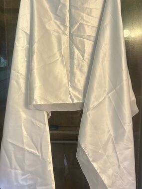 White Satin Bridal Sash or Wrap